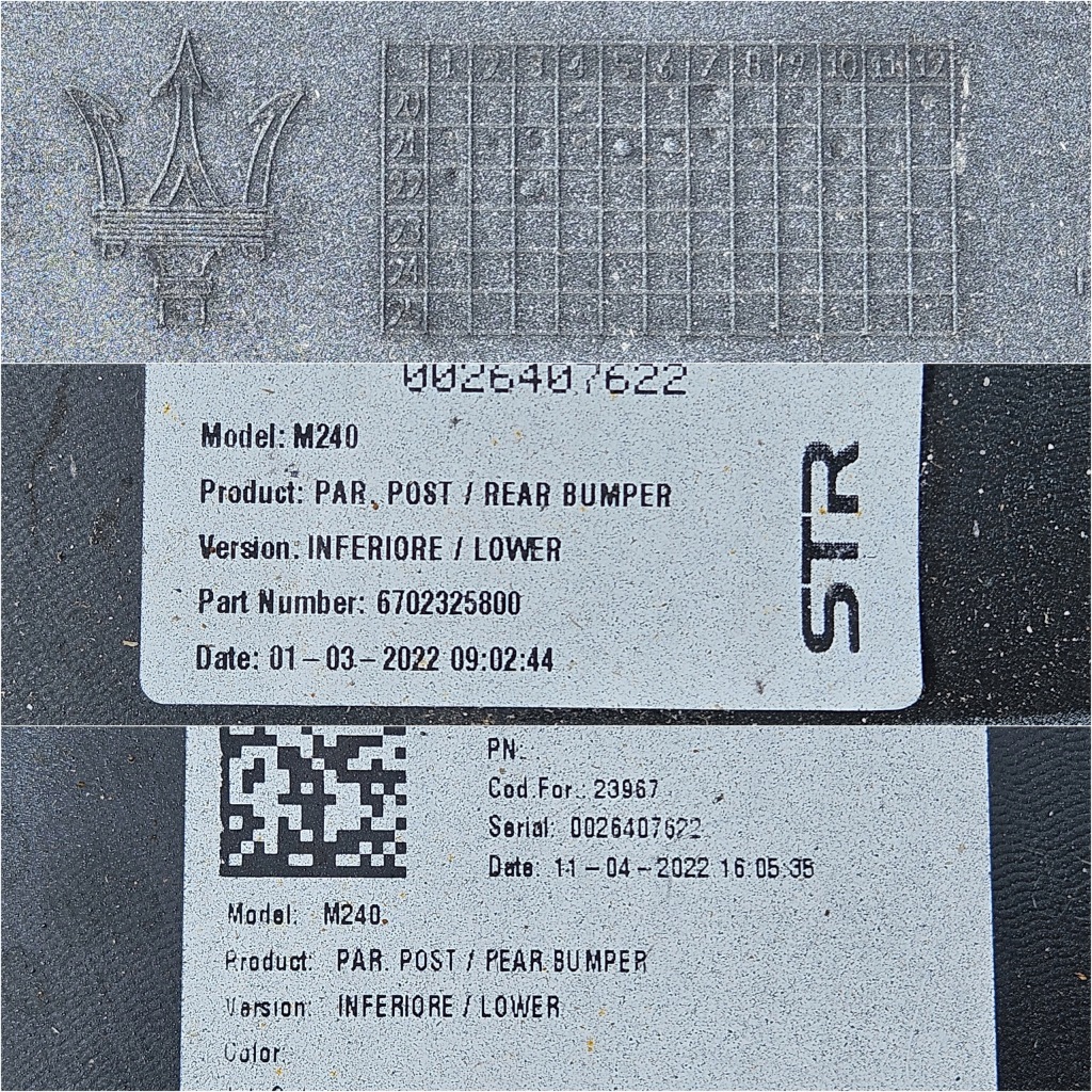 Бампер задній спойлер накладка maserati mc20 mc 20 cielo m240 6702325800 Зі Шроту