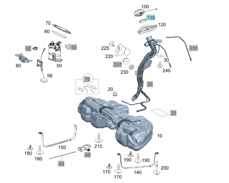 фото №1, Оригинальная прокладка заливной топлива mercedes