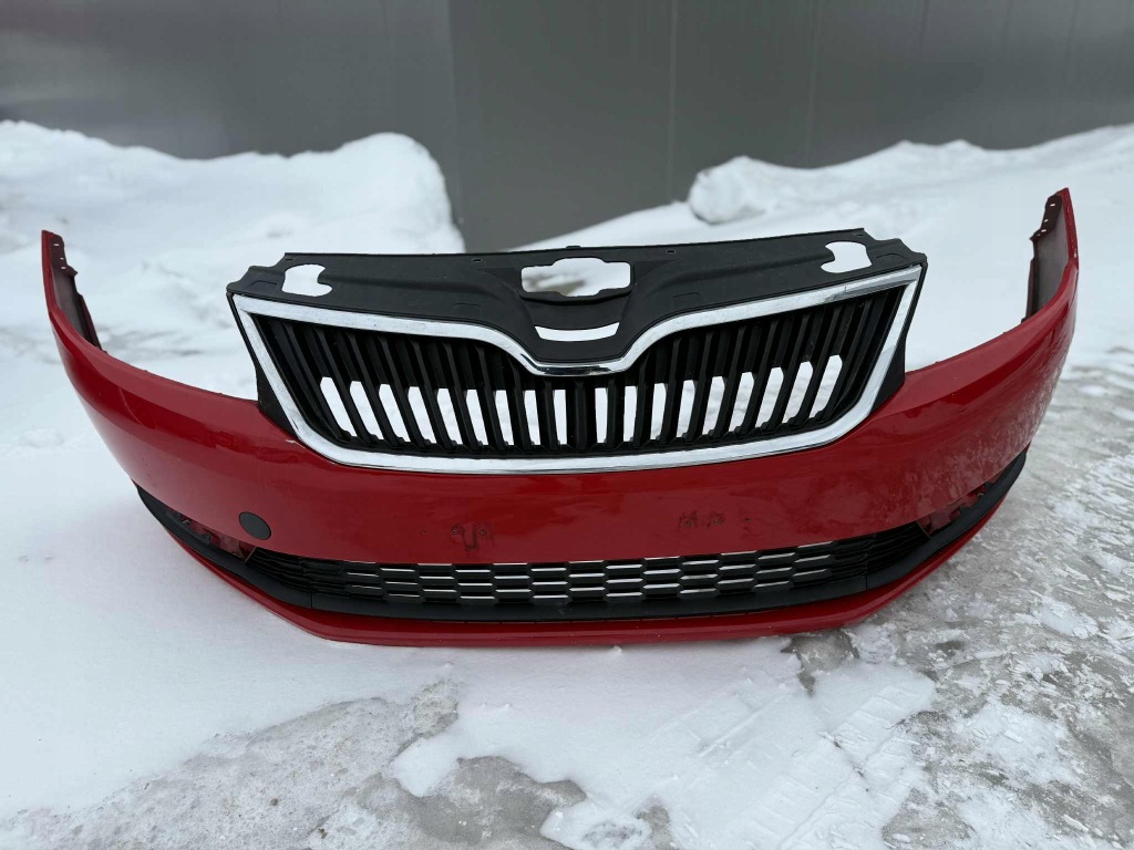 Skoda rapid рестайлинг  бампер перед передний 16-18 lf3k Доставка