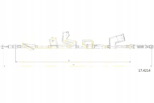 фото №1, Cofle трос гальма ручного honda civic vii hatch