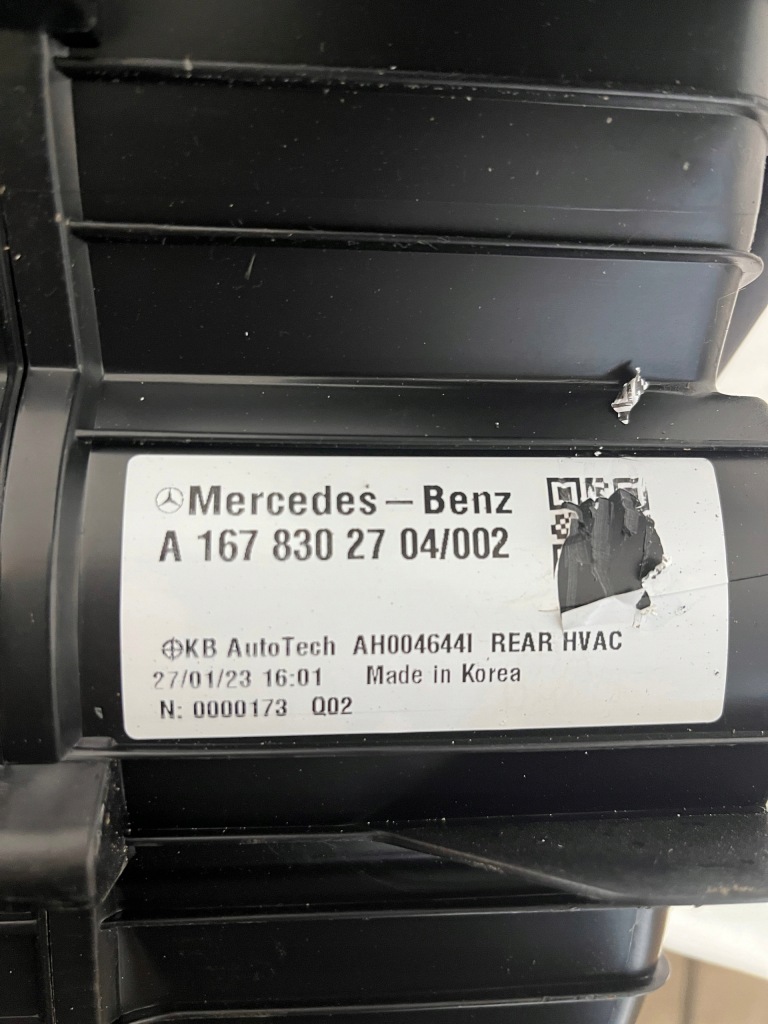 Mercedes gls 167 отопитель задняя задняя a1678302704 Цена