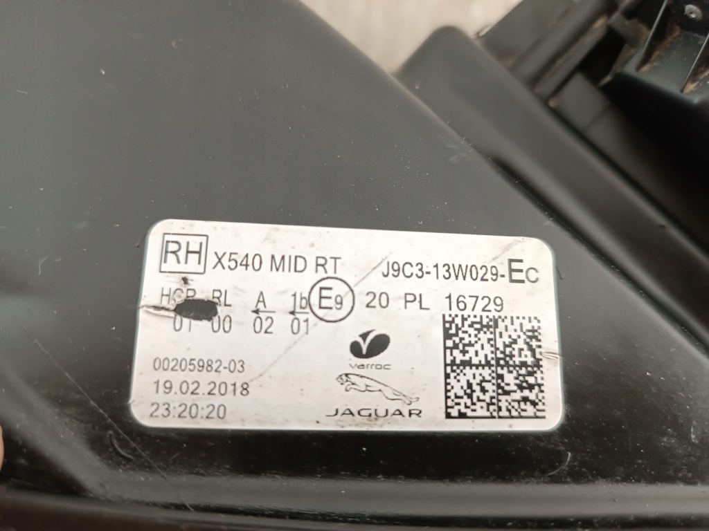 Фара правый  full led jaguar e-pace x540 2017-2020 - европа Недорого