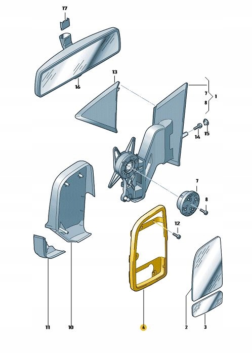 фото №2, Рама дзеркало захист рамка vw crafter ліва