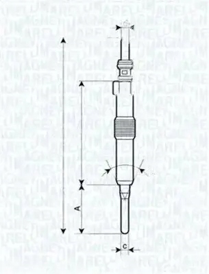 Купить Свеча накаливания 062900089304 magneti marelli