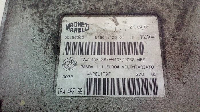 фото №6, Бортовой компьютер двигателя fiat panda ii 1,1 b 55196260