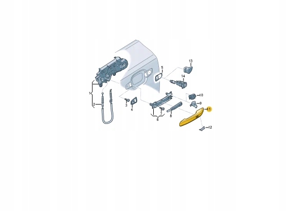 фото №10, Audi q5 fy ручка наружная дверь левых передних rhd 80a837239gru oem