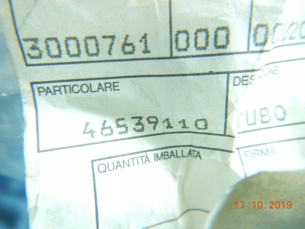 Шланг підсилювач гальм fiat marea 96-99 1.9 d 46539110 aso Оригінал