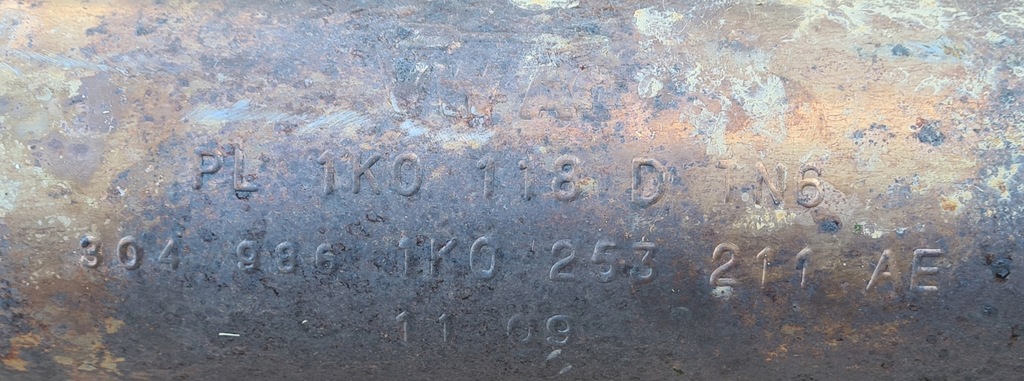 фото №6, Вихлоп гасник vw golf vi plus 1.4tsi 1k0253211ae