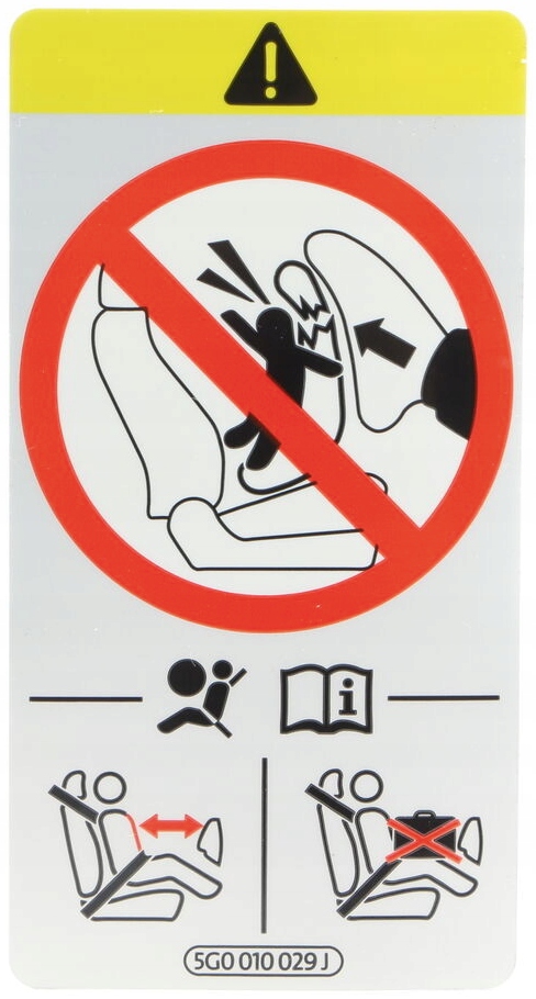 фото №1, Наклейка информационная подушка безопасности детское кресло dziecięcy