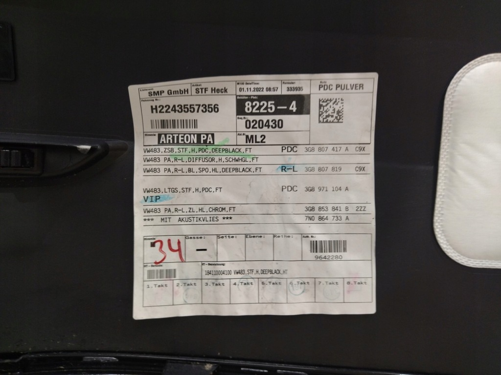 фото №14, 3g8807417a бампер задня версія pod 4pdc lc9x r-line vw arteon lift 2021+