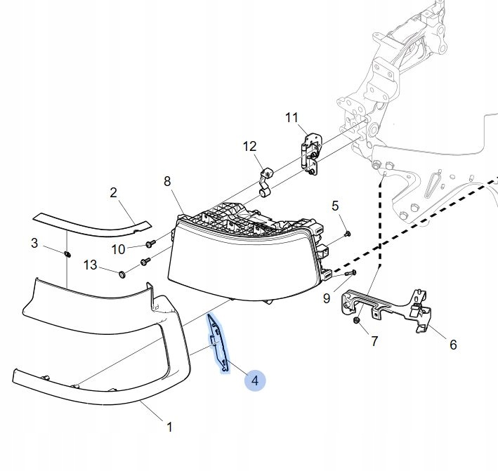 фото №3, Заглушка накладка рамки фара scania r p g s ngs 2334520 ліва