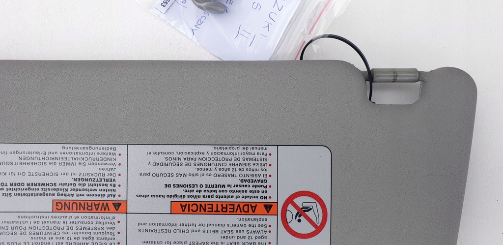 фото №11, Suzuki ignis 2 ii козырёк защита солнцезащитная солнцезащитный правый