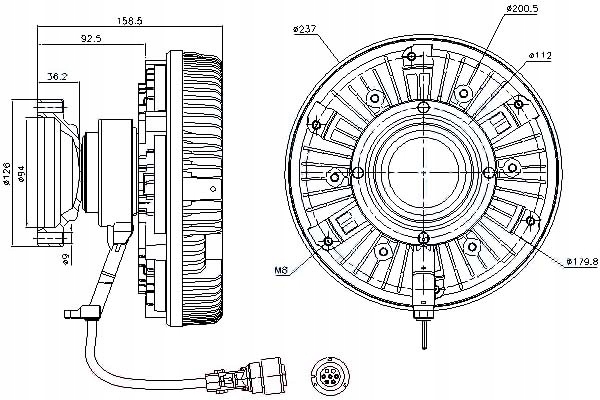 Купити Nissens зчеплення вентилятора радіатора контакти: 5 r