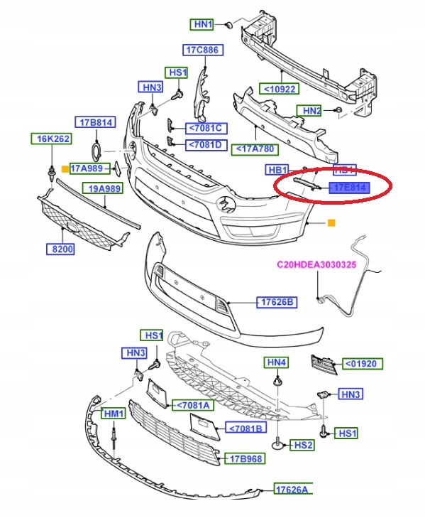 фото №12, Напрямна бампера лівий перед s-max / galaxy 2006-2015