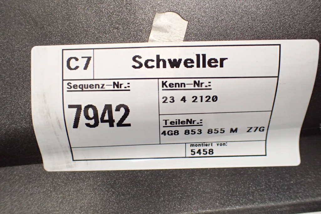 фото №7, Audi a7 4g молдинг порог левая 4g8853855m lz7g