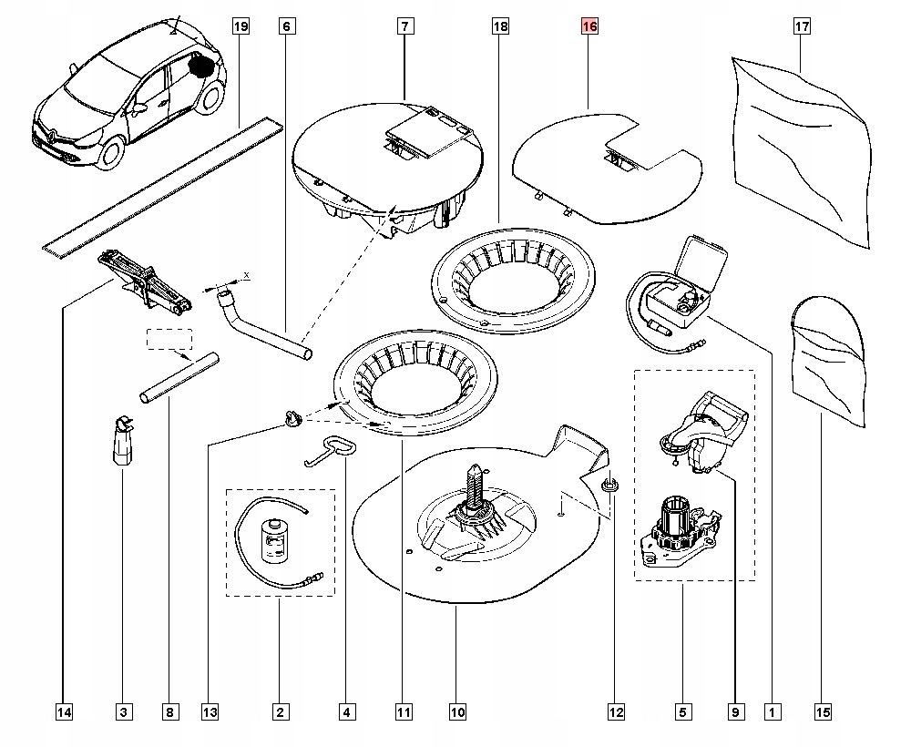 фото №2, Защита колеса запасного renault clio iv hb 849823240r