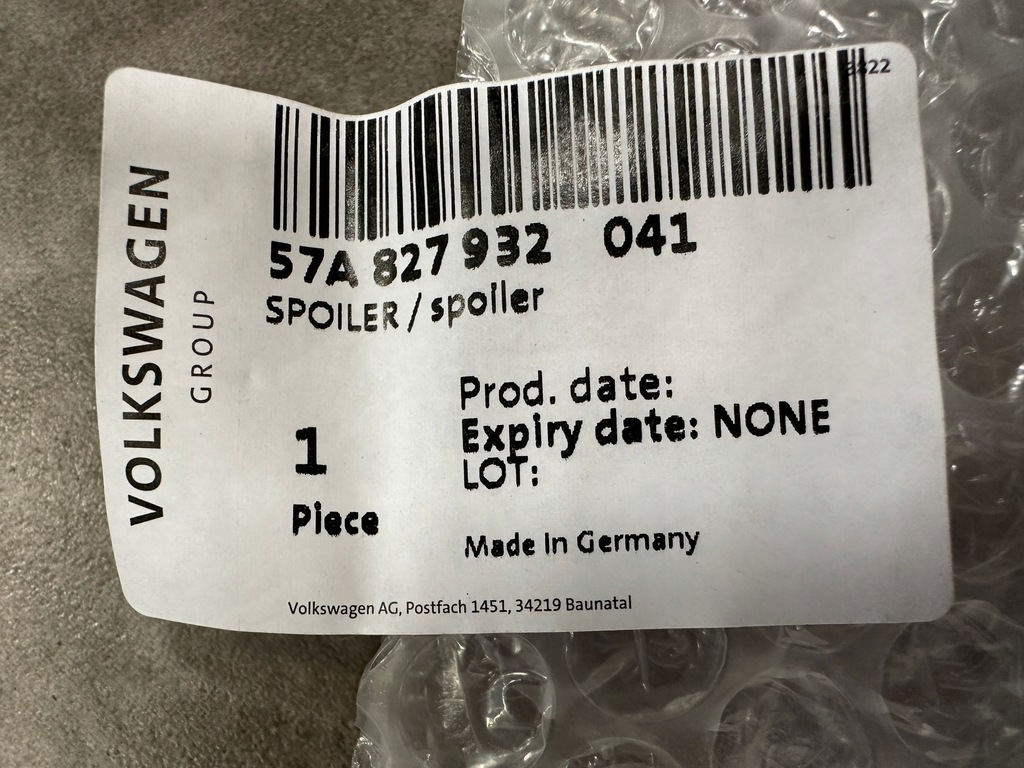 фото №12, Skoda karoq nu спойлер задній правий 57a827932041 лівий 57a827931041