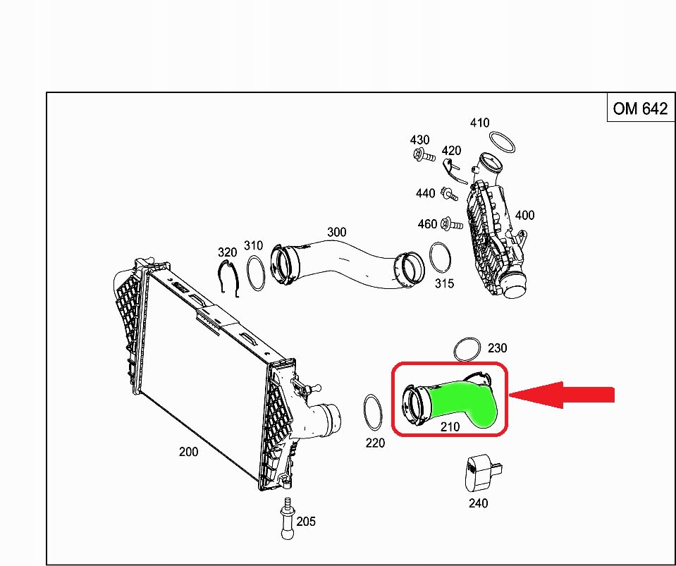 фото №7, Труба пабтрубок  turbo mercedes klasa m w166 ml 250 cdi