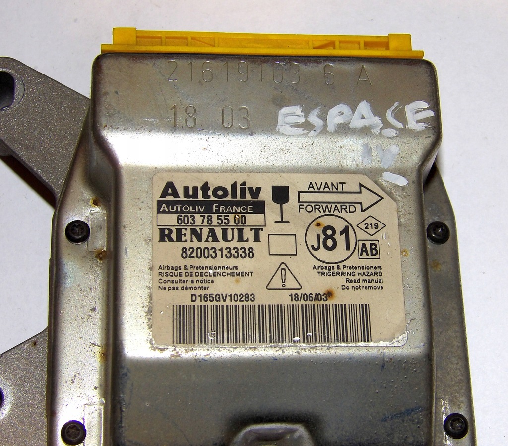 фото №3, Renault espace iv датчик подушка безопасности 8200313338