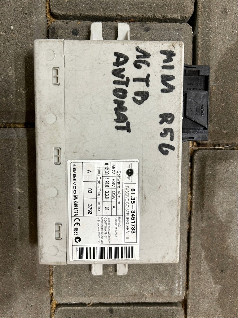 фото №1, Mini r55 r56 r57 r60 модуль блок управления замок 3451733