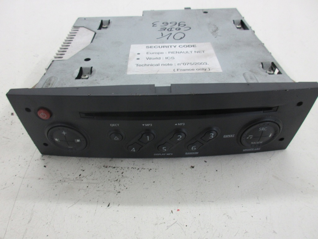 фото №9, Renault scenic ii радіо автомобільні з код nr оригінальний номер 8200633637