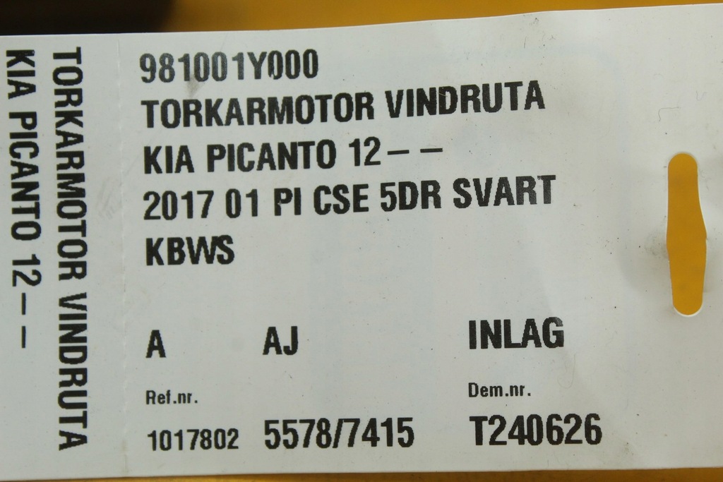 фото №10, Моторчик двірник перед kia picanto ii 98100-1y000