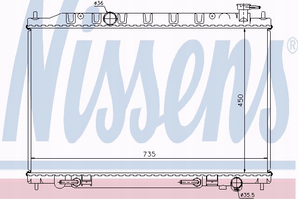 фото №12, Радиатор двигателя nissens 68712 21460ca010