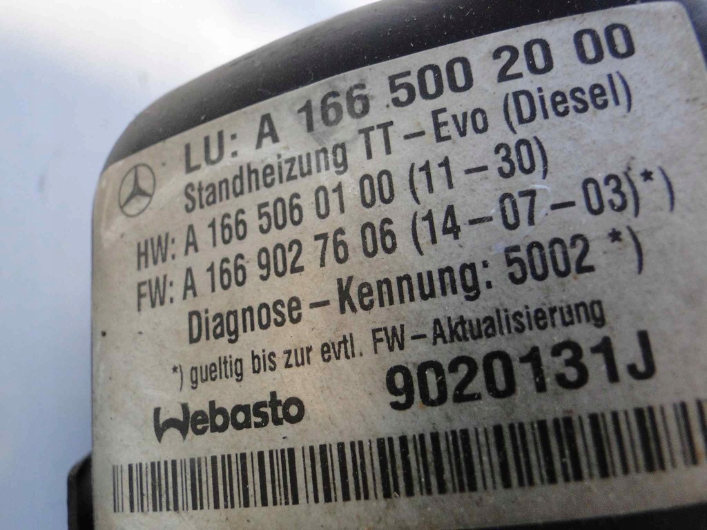 фото №10, Mercedes ml w166 166 webasto a1665002000 дизель