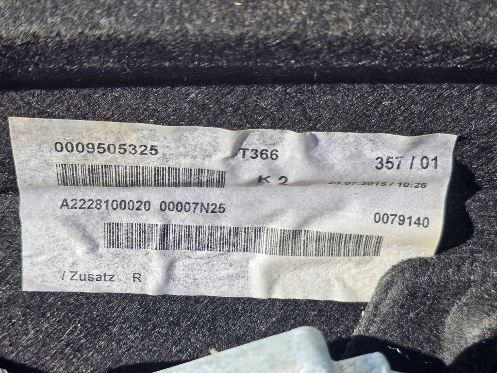 фото №14, Mercedes s w222 13-20 шторка жалюзи багажника a2228100020 usa