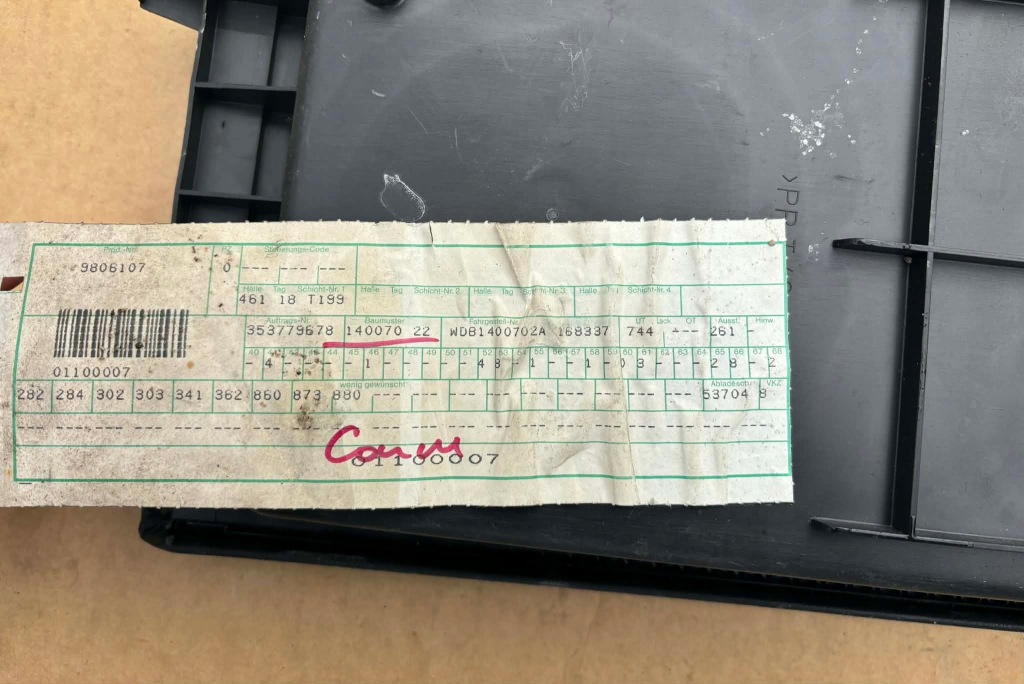 фото №8, Mercedes w140 c140 coupe бардачок задняя туннель аптечка 1408430407 1406941133