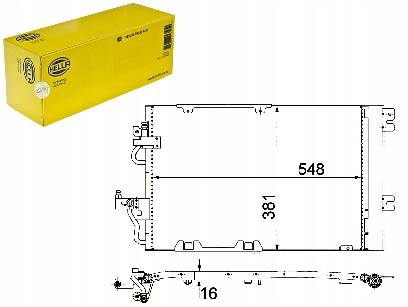 фото №1, Конденсатор радиатор кондиционера [hella]