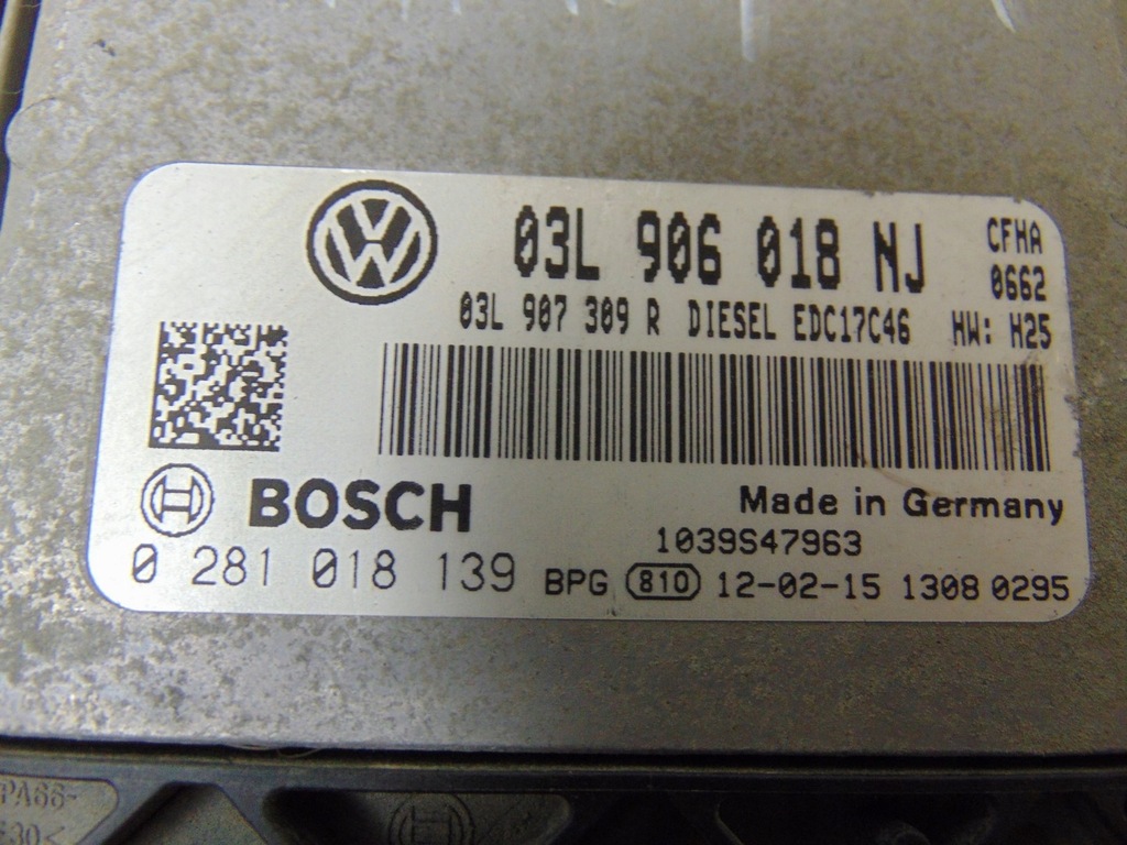 фото №8, Бортовий комп'ютер блок керування двигуна vw caddy 2.0 tdi