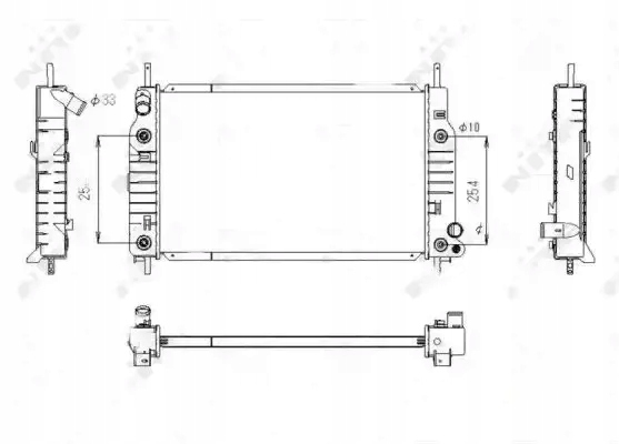 Купити Радіатор води 53748 nrf ford mondeo 1 2