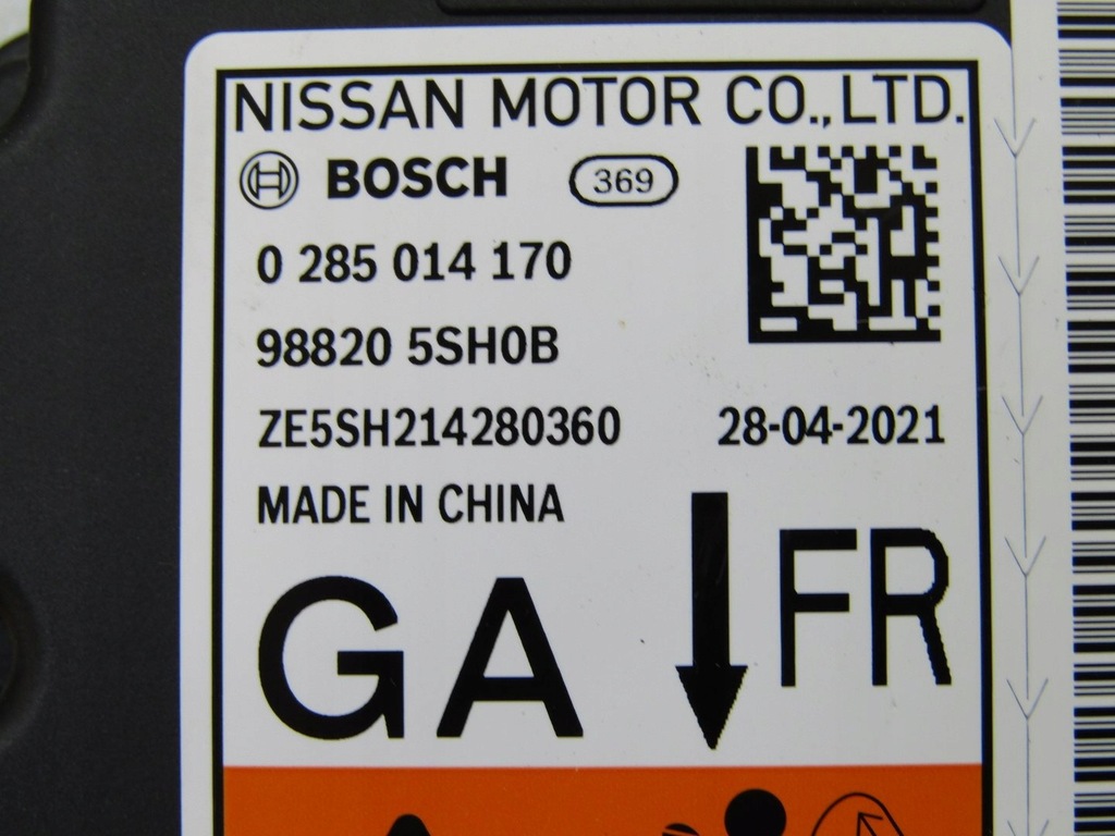 фото №7, Leaf ii ze1 21r модуль датчик подушок подушка безпеки повітряних 0285014170