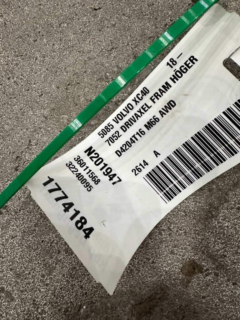 фото №3, Volvo xc40 приводной вал poloska правая передняя 32240095 / 36011568