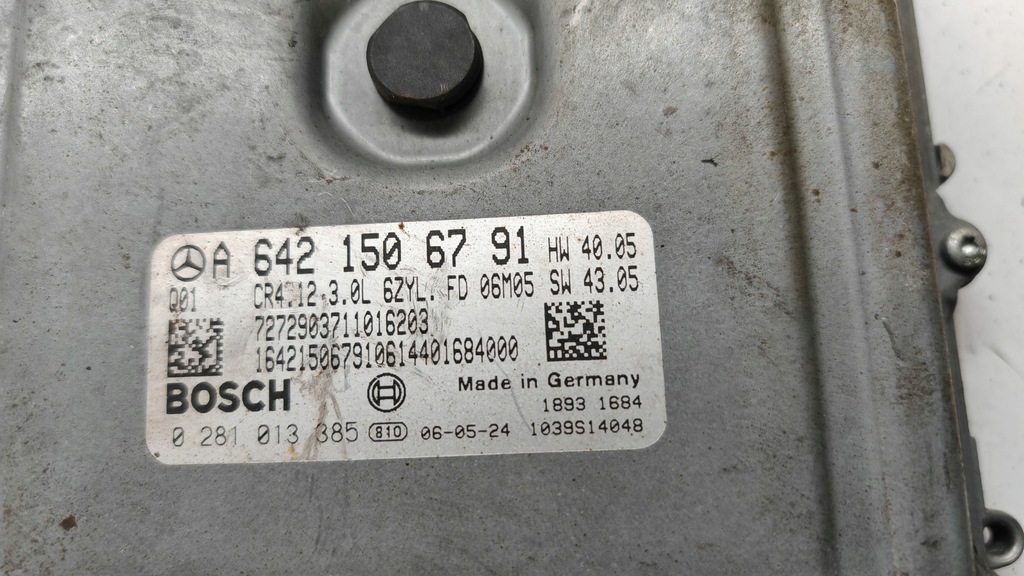 фото №8, Блок управления бортовой компьютер двигателя mercedes r w251 3.0 cdi 0281013385 a6421506791