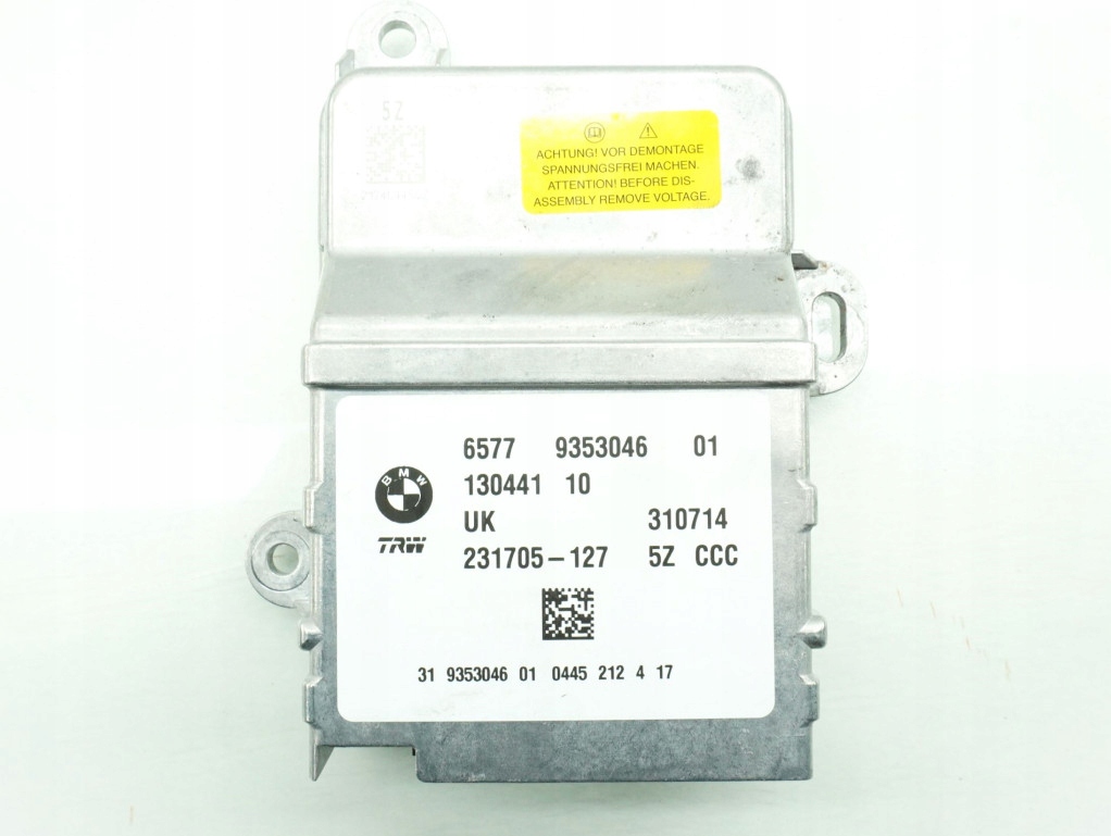 фото №1, Модуль датчик подушка безопасности mini cooper f55 f56 f57 9353046