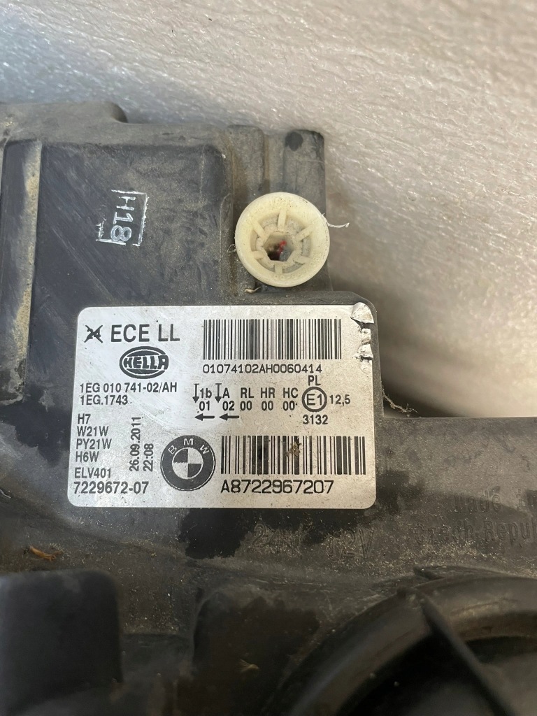 Лампа правый перед правая передняя bmw 1 f20 f21 7229672 европа с Разборки