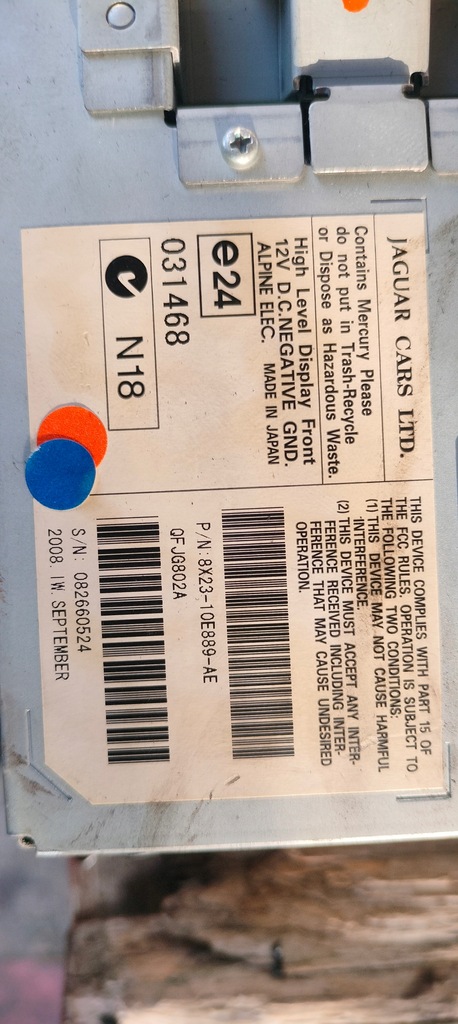 фото №5, Jaguar xf дисплей экран навигации 8x23-10e889-ae радио комплект