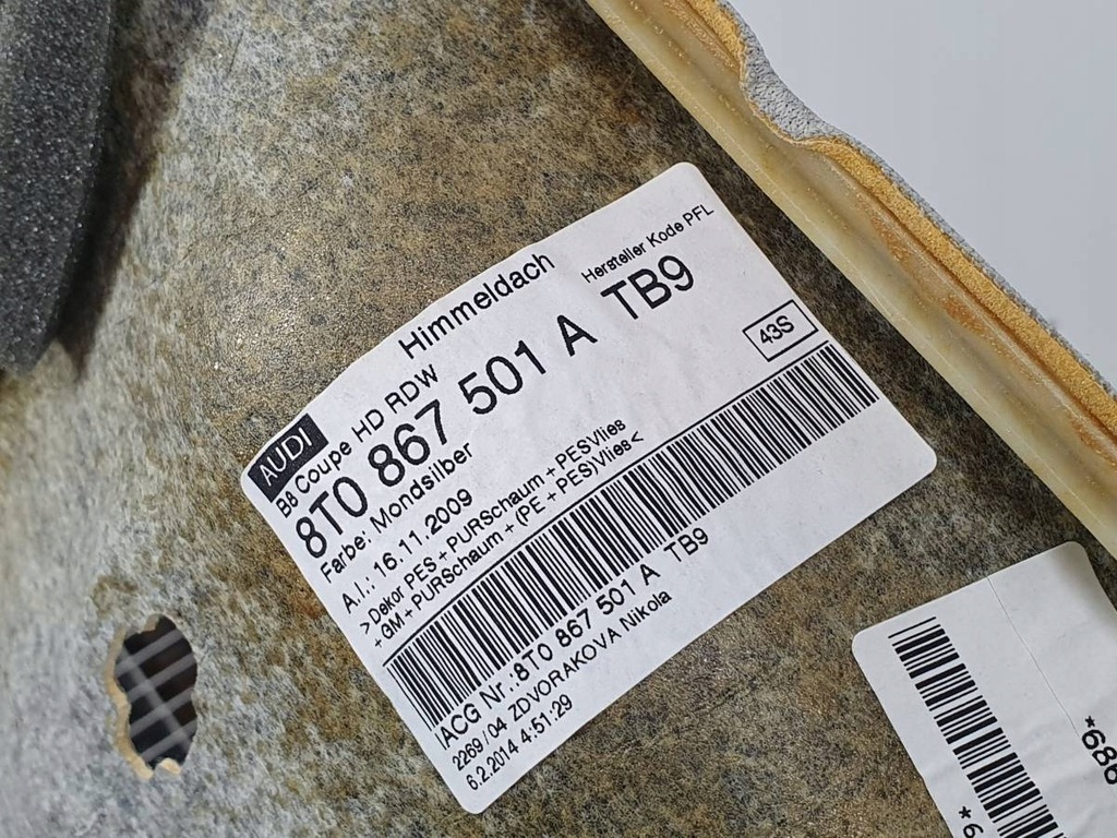 фото №8, Стеля audi a5 8t coupe панорама люк lift