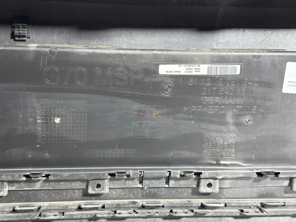 фото №14, Bmw 7 i7 g70 m-pakiet 22- бампер задня задній 51128081542 pdc + спойлер повний