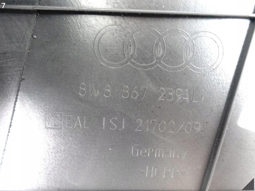 фото №8, Audi a5 s5 rs5 8w6 8w8 f5 b9 sportback 16- защита обшивка стойка b левая