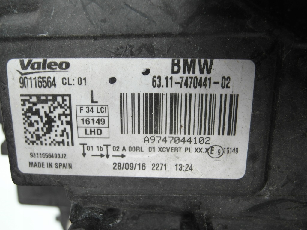 фото №11, Bmw 3 gt f34 lift адаптивный ideał лампа передняя левая 63,11-7470441-02 nr72