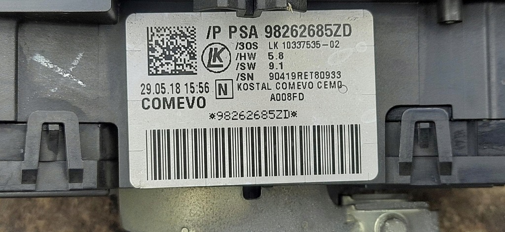 фото №6, Перемикач комбінований стрічка citroen c4 cactus 98262685zd