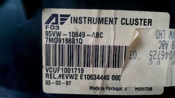 фото №7, Счетчик ford galaxy mk1 1,9 tdi 1996r. 7m0919881q