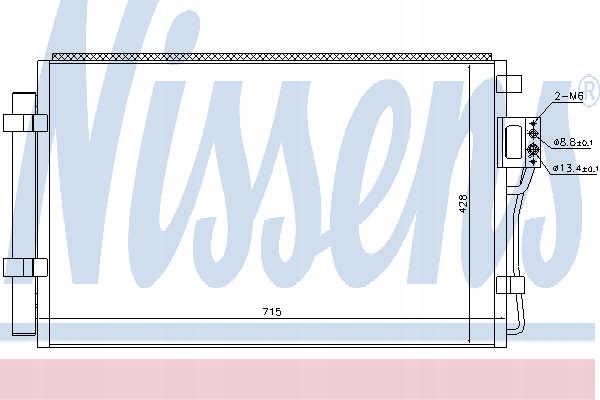 Конденсатор hyundai santa fe 06-12 конденсатор nissens Зі Шроту