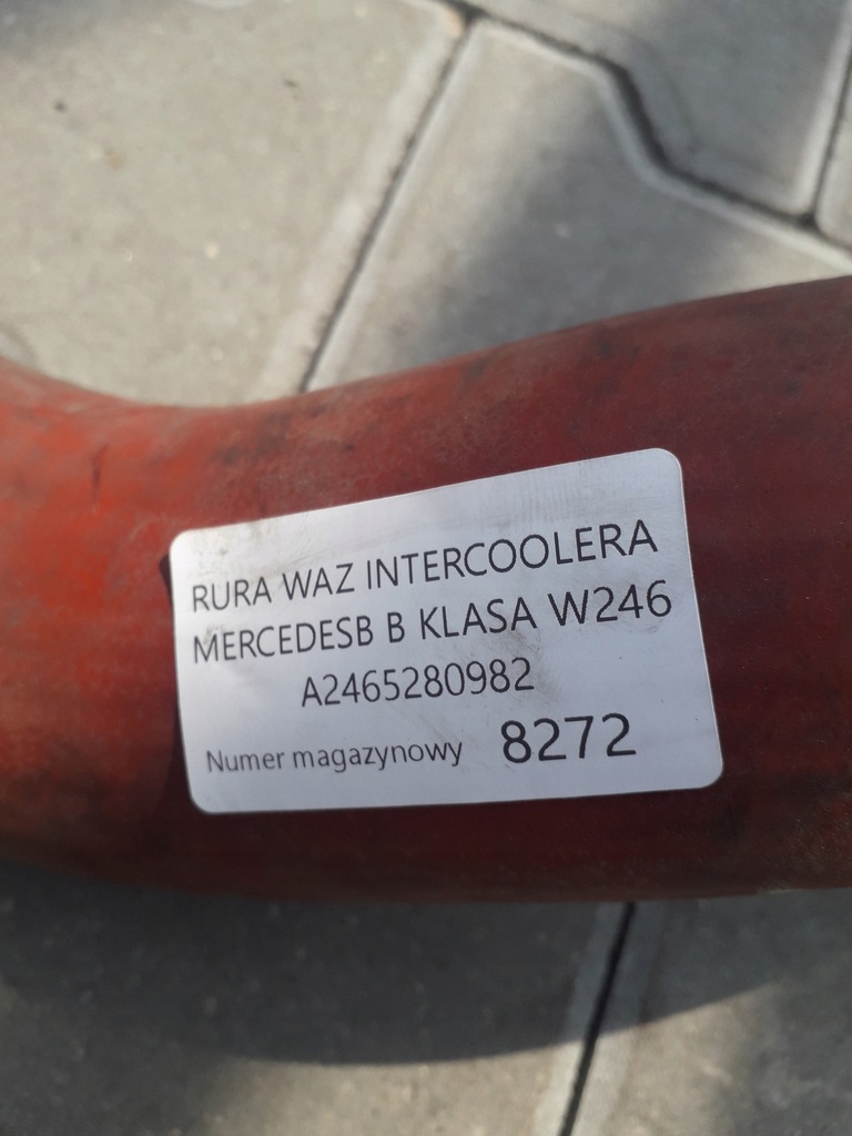 фото №3, Mercedes b klasa w246 труба wąż интеркулер