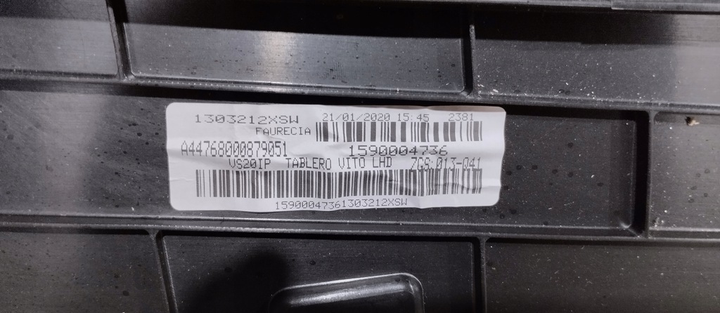 фото №9, Панель приладів приладова консоль панель приладів mercedes vito w447 eu a4476800087