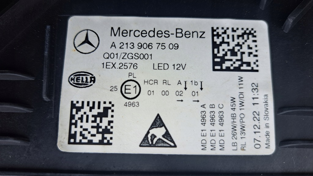 Mercedes w213 рестайлінг  full led фара передня в Україні