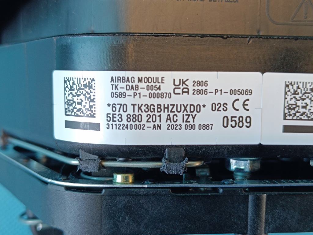 фото №9, Skoda superb 3 lift 2.0tdi 110kw 2023r подушка подушка безпеки водія 5e3880201ac